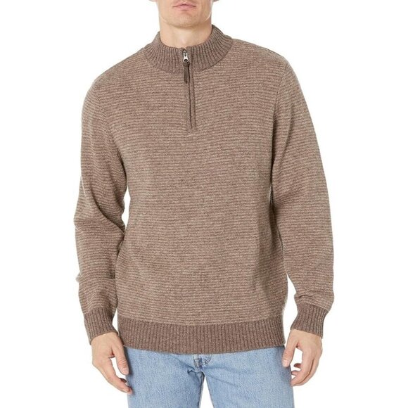 Pendleton Other - Pendleton Men's XL Coyote/Tan Washable Shetland Wool Half Zip Sweater Jumper